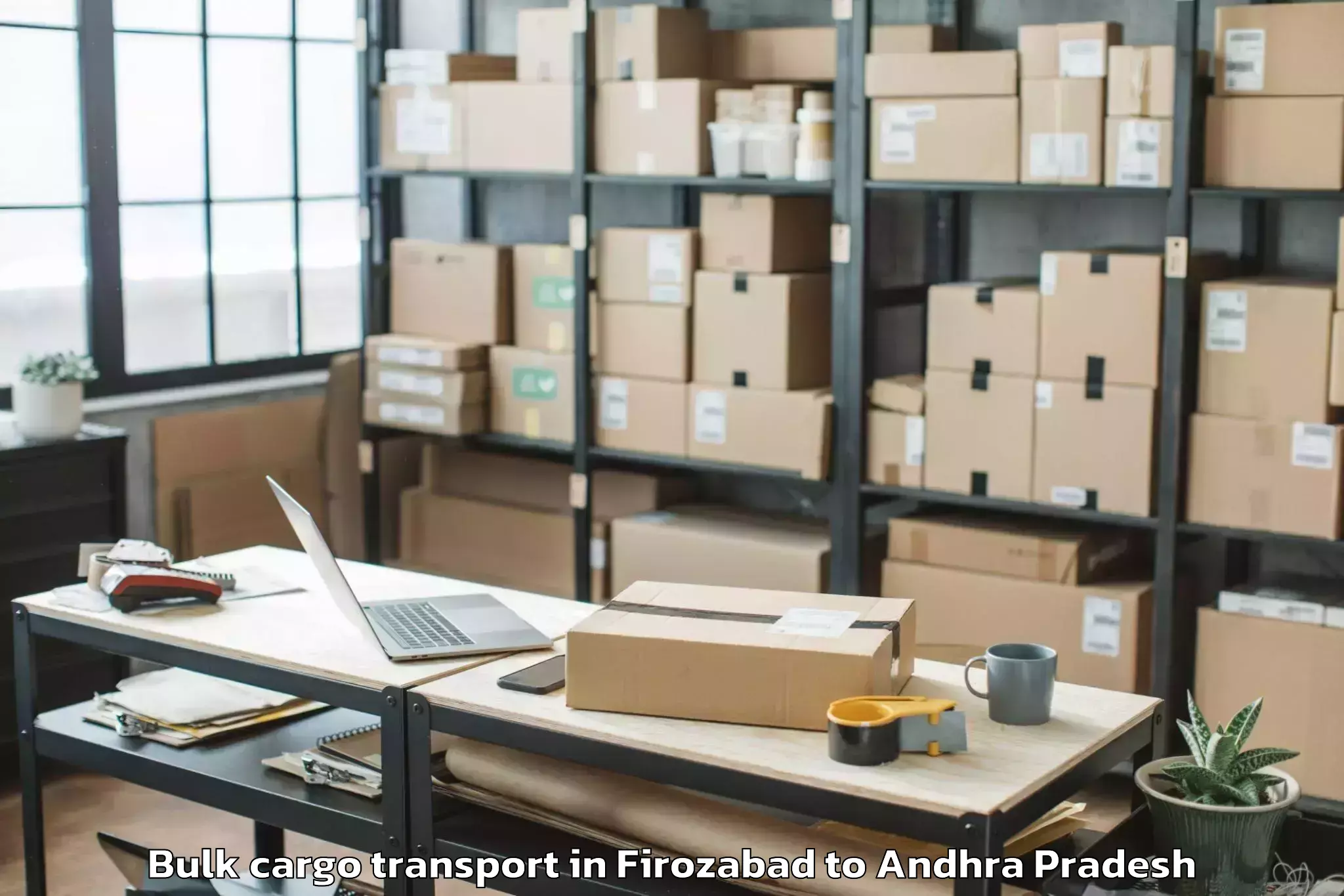 Reliable Firozabad to Koyyalagudem Bulk Cargo Transport